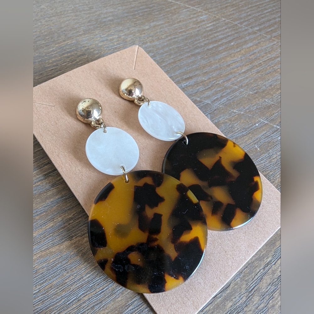 Fun Animal Print Acrylic Dangle Earrings